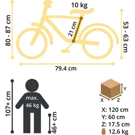 Bikestar Kinderfahrrad 16 Zoll RH 21 cm blau/grün