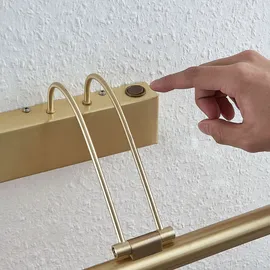 LINDBY LED Wandleuchte Wandlampe Innen Mailine aus Metall, Modern / 69 cm messing für Wohnzimmer, / Esszimmer, Von Lindby