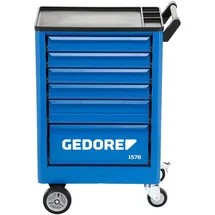 Gedore Werkzeugwagen Stahl 605 x 375 x 930 mm blau/schwarz 6 Schubladen