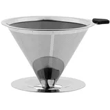 Profiline Edelstahl-Kaffeefilter in Silber - (H)9 cm - Ø 12,5 cm