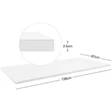 Actiforce Tischplatte weiß rechteckig 138,0 x 67,0 x 2,5 cm