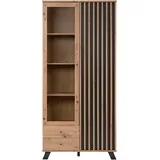 Finori Vitrine Medan 52A 92 x 40 x 198 cm Artisan Oak/Anthrazit