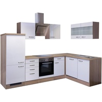 Flex-Well Winkelküche »Florenz«, mit E-Geräten, Gesamtbreite 280 x 170 cm, weiß