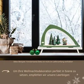 Weigla LED Schwibbogen »Weihnachtsdeko, Made in Germany« 1 Stk. Leerbogen zum Selbstbestücken, asymmetrisch grün