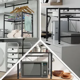 CLP Küchenregal Marana 40,5 x 48 x 36 cm Schwarz