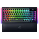 Razer BlackWidow V4 Pro 75% - Kabellose Hotswap-Gaming-Tastatur - OLED-Display (Command Dial, Konnektivität 4K Hz & Bluetooth, Razer Snap Tap, magnetische Handballenauflage) US-Layout | Schwarz