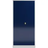 Classix Stahlschrank X-530351 enzianblau, lichtgrau 92,0 x 50,0 x 194,5 cm, aufgebaut