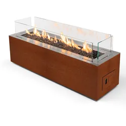 Planika GALAXY Gas Line Outdoor  [automatischer Gaskamin für den Außenbereich]: Cortenstahl - ohne WLAN Modul