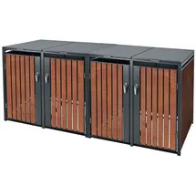 ML-Design Mülltonnenbox 4er 264 x 80 x 116,3 cm anthrazit