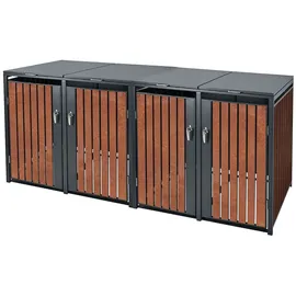 ML-Design Mülltonnenbox 4er 264 x 80 x 116,3 cm anthrazit