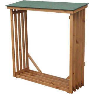 Dobar Kaminholzregal 140 x 143 cm braun