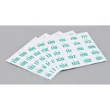 WOLF & APPENZELLER Klebenummern grün 20,0 x 24,0 mm, 100 Etiketten
