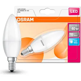 Osram LED Leuchtmittel Classic B LED-Lampe Weiß 4000 K 4 W E14 matt, FS 840 neutralweiß 4000K