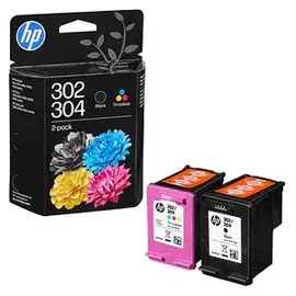 HP 302/304 schwarz + CMY