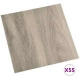 vidaXL PVC-Fliesen Selbstklebend 55 Stk. 5,11 m2 Taupe Vidaxl