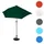 MCW Sonnenschirm halbrund Lorca, Halbschirm Balkonschirm, UV 50+ Polyester/Alu 3kg ~ Sichtschutz, Sonnenschirme