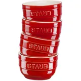 Staub Ceramique 400ml Schalen-Set, 4-tlg. kirsch-rot (40508-154)