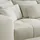 luma-home Big-Sofa XXL 306 cm, Lounge Couch Kunstleder Weiß und Stoff Grau Beige / 15113