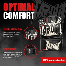 TapouT Pro Mma Mma-kampfhandschuh - Black / Ecru - XL