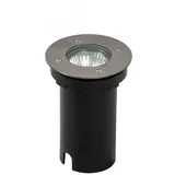 PRIOS Riya Bodeneinbauleuchte, rund, Edelstahl - Silber/Grau