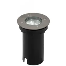 PRIOS Riya Bodeneinbauleuchte, rund, Edelstahl - Silber/Grau