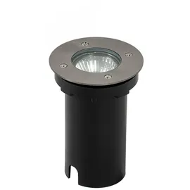 PRIOS Riya Bodeneinbauleuchte, rund, Edelstahl - Silber/Grau