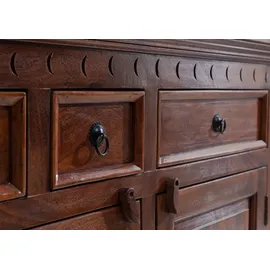 Massivmoebel24 Buffet Akazie 204 x 50 x 220 cm Nougat