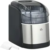 Homcom Eiswürfelmaschine, Ice Maker, 12kg/Tag, 9 Stück/ 6-12Minuten, 1,8L Eiswürfelbereiter mit 1,7L Wassertank, 2 Eiswürfelgrößen, Eisschaufel, Korb