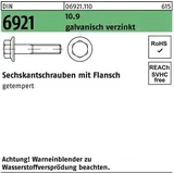 Industrial Quality Supplies DIN 6921 Sechskant-Flanschschraube M8x40 Stahl 10.9 galvanisch verzinkt