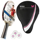 Butterfly Butterfly® Timo Boll Platin Tischtennisschläger | Tischtennis Racket Bat TT Profi Wettkampfschläger für fortgeschrittene Spieler | ITTF zertifizierter Pan Asia Belag | anatomische Griffform