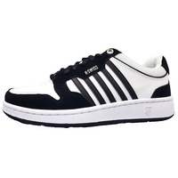 K-Swiss City Court Sneaker, White/Black/Black, 39.5 EU