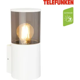 Telefunken LED Wandlampe, Spritzwasser- und Staubschutz, On/Off, Weiß, Maße: 24 x 10,5 x 12,5 cm