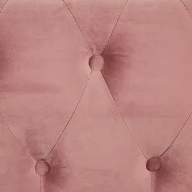 Beliani Sessel CHESTERFIELD Samtstoff 72 x 75 x 80 cm Rosa mit Rollen