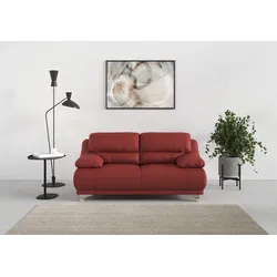 2-Sitzer COTTA "Maranello", rot, B:180cm H:86cm T:93cm, 100% Echtleder, Sofas