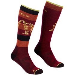 Ortovox Free Ride Long Socks Damen Kniestrümpfe rot - 39-41