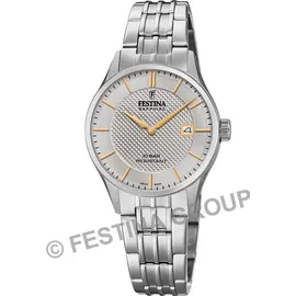 Festina Damen F20006/2 Swiss Made Silber Edelstahl Case SilberEdelstahl Band