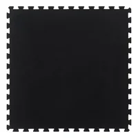 VidaXL Gummi-Bodenfliese Schwarz 12 mm 100x100 cm