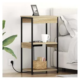 vidaXL Nachtschrank mit Regal 41 x 31 x 76 cm Beige