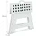 Relaxdays Klapphocker faltbar, Camping Hocker, Kinder Badhocker, bis 150 kg, Kunststoff, HxBxT: 22 x 35 x 28 cm, weiß