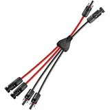 WOODGUILIN Solarkabel Y-Verteiler,2auf 4 Y Kabel Solarpanel 6 mm2 Y Solarkabel Stecker Fotovoltaik Kabel Y Stecker,2Y4 Stecker, für Solaranlage Solarpanels.(Y Solar 2-4)