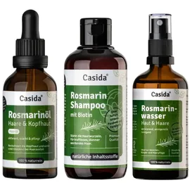Rosmarin Haarkur mit Rosmarinöl+Wasser+Shampoo Set