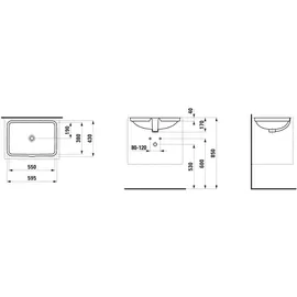 Laufen Pro S Einbauwaschtisch 59,5 x 43 cm (H8119680001091)