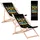 GreenBlue Gartenliege 2x 183 x 57 x 0 cm Schwarz