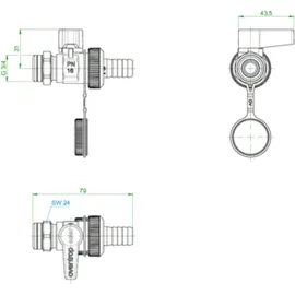 OVENTROP Optiflex Kugelhahn DN 15 vernickelt