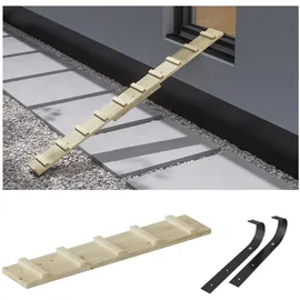 QLS Katzenleiter Katzentreppe Katzenstufe für Balkon Treppe 1,2m mit Metallhaken