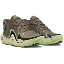 Under Armour Spawn 6 Mid Camo Basketballschuhe 200 - taupe dusk/black/retro green 44.5