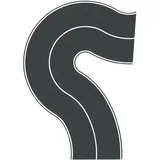 NOCH Landstraße Universalkurve Asphalt 2er Pack 60707 H0