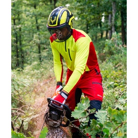 KOX Schnittschutzhose Duro 3.0 Rot/Gelb Gr. 110 schlank und groß