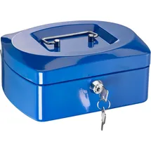 Alco Geldkassette Stahlblech mit Schloss 205x160x85mm blau