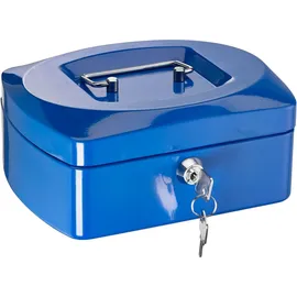 Alco Geldkassette Stahlblech mit Schloss 205x160x85mm blau